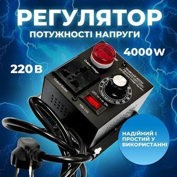 Регулятор напруги на 4 кВт з проводом та дисплеєм 100000157 фото