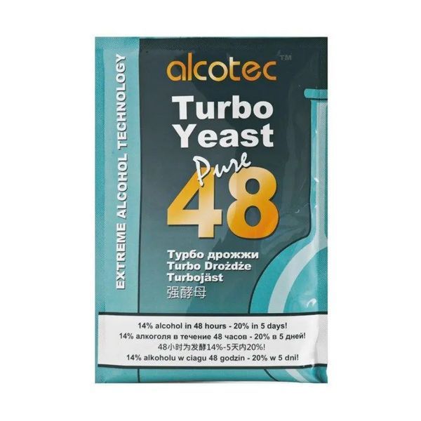 Дрожжи Alcotec Turbo Yeast Pure 48, 135г 10шт 100000470-10 фото