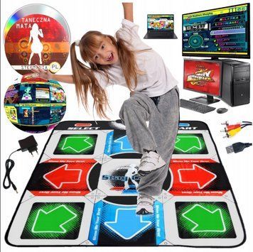 Танцевальный коврик usb для ПК компьютера PC Dance mat Dance Pad улучшенный с CD PC30308 фото