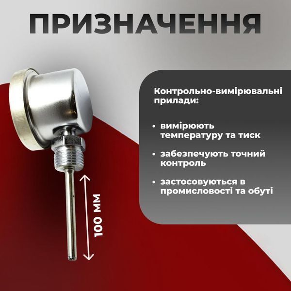 Биметаллический радиальный термометр 100000030 фото