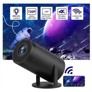 Портативний 4K UHD мініпроєктор Magcubic HY300 Чорний Android 12 З підтримкою Wi-Fi Bluetooth BLK300 фото
